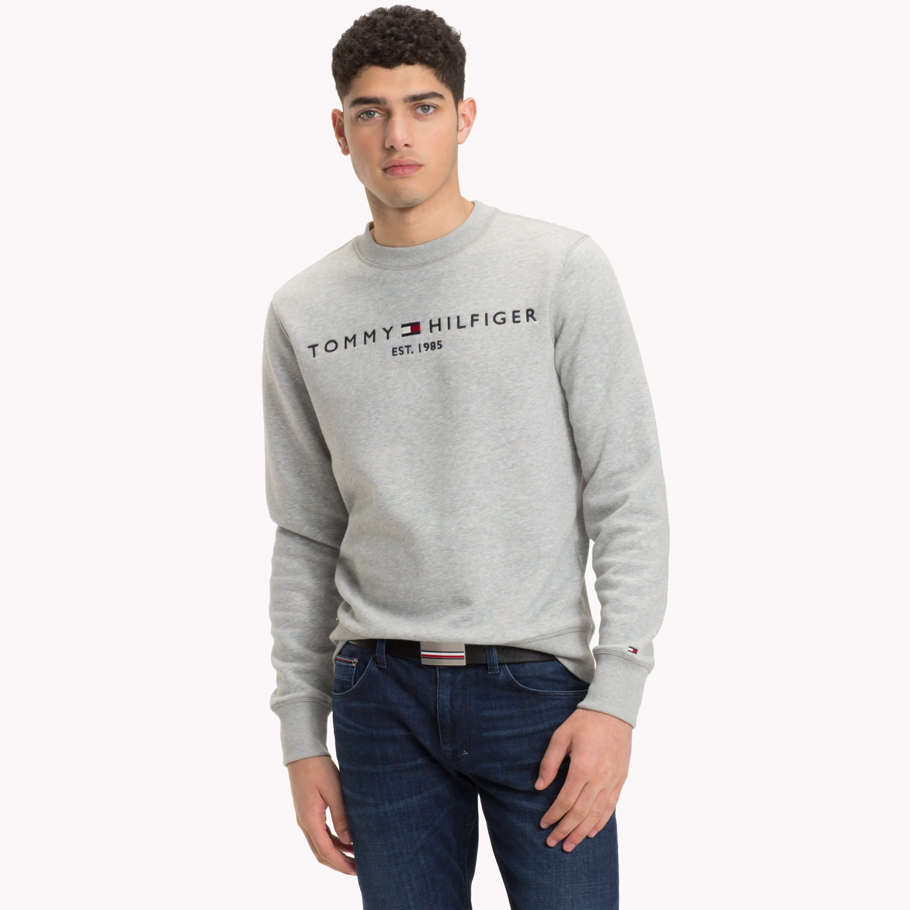 Grey Logo Sweatshirt | Sweatshirts & Hoodies | Tommy Hilfiger