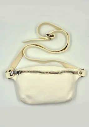 GUIDI BV06 SOFT HORSE FULL GRAIN SMALL CROSSBODY BAG WHITE