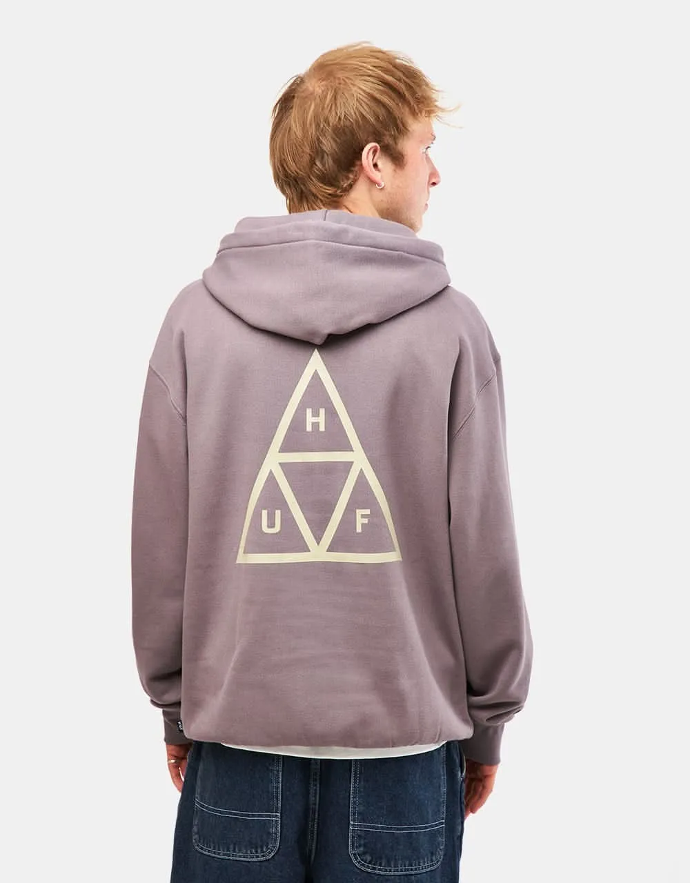 HUF Set Triple Triangle Pullover Hoodie - Light Plum