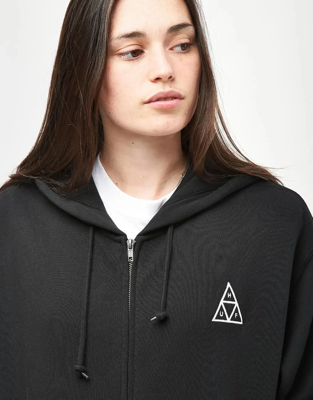 HUF Set Triple Triangle Zip Hoodie - Black