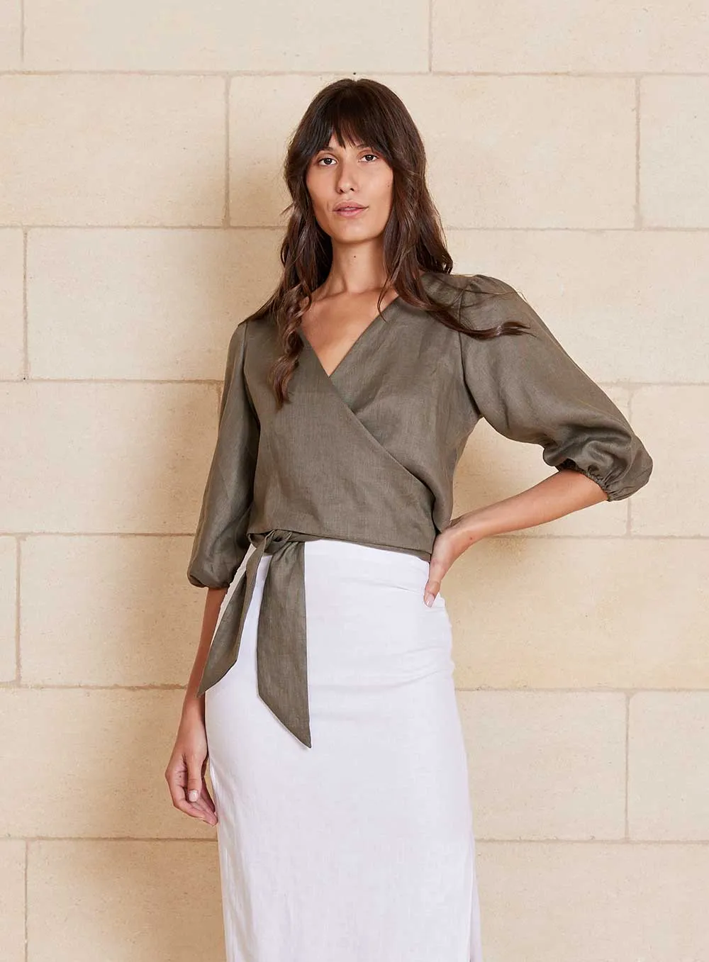 Ivy Blouse-KHAKI