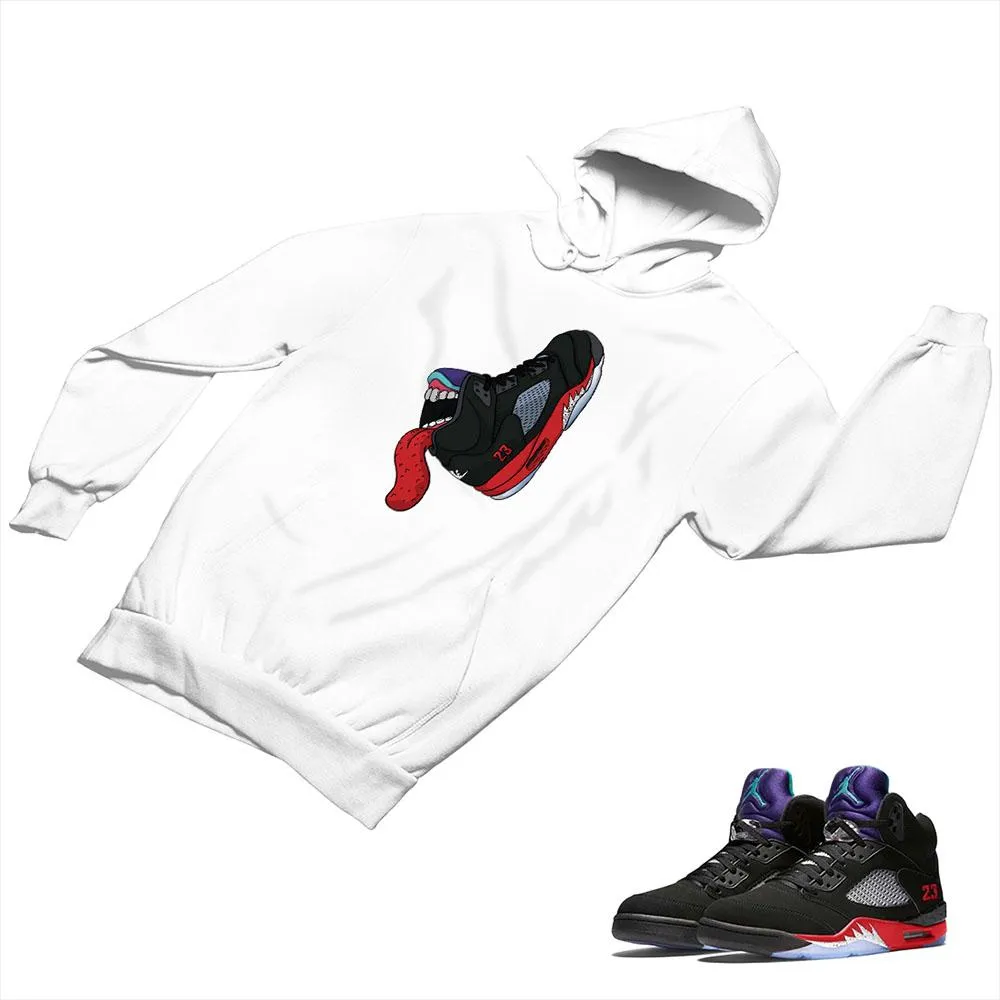 Jordan 5 Top 3 Black Matching Custom Designed Hoodies JD 5-2-7-15