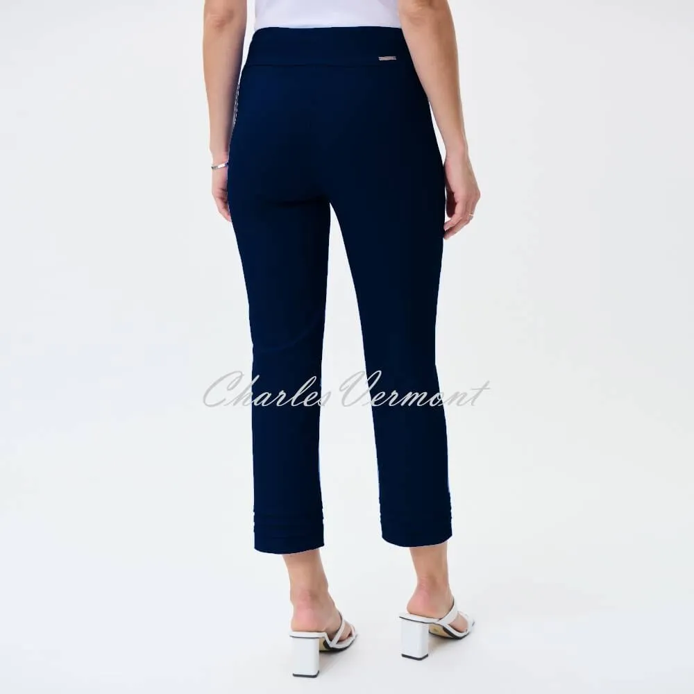 Joseph Ribkoff Cropped Trouser with Ankle Detail - Style 231029 (Midnight Blue)