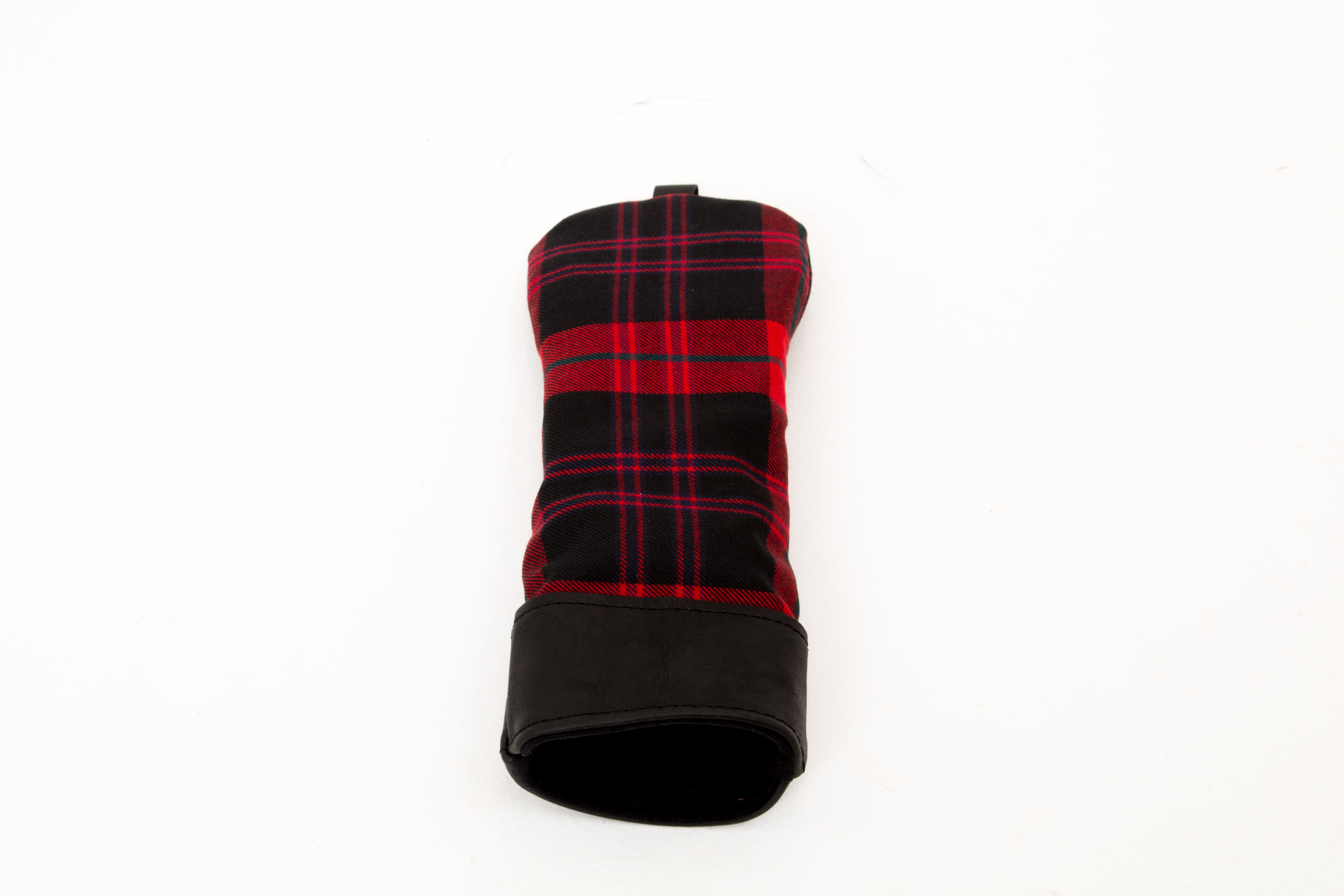 Leather and Wool Tartan Head Cover