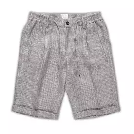 Lupo Bermuda shorts with drawstring in summer blend canapa and wool