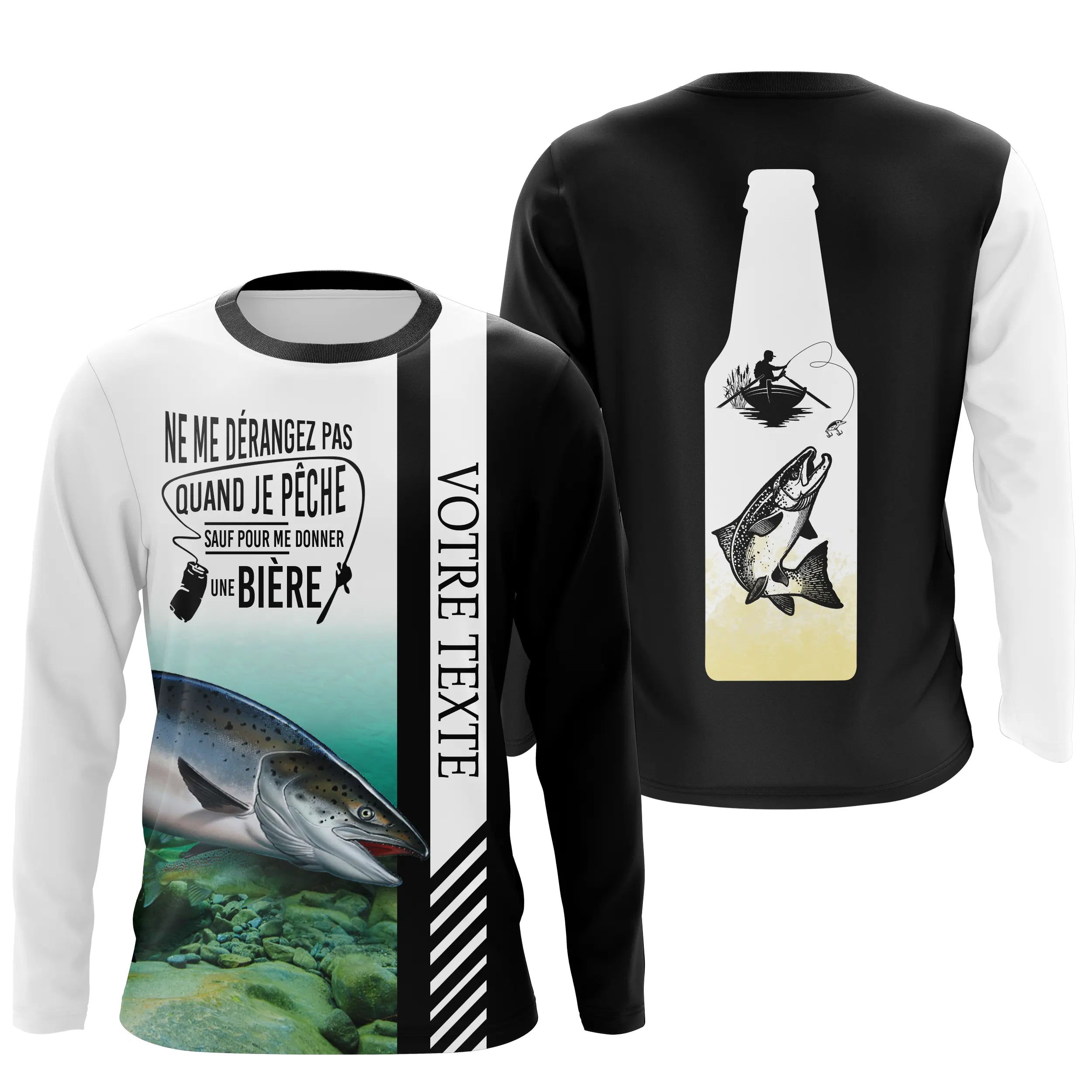 Maillot Humour Pêche du Saumon, Cadeau Personnalisé Pêcheur - CT23052217