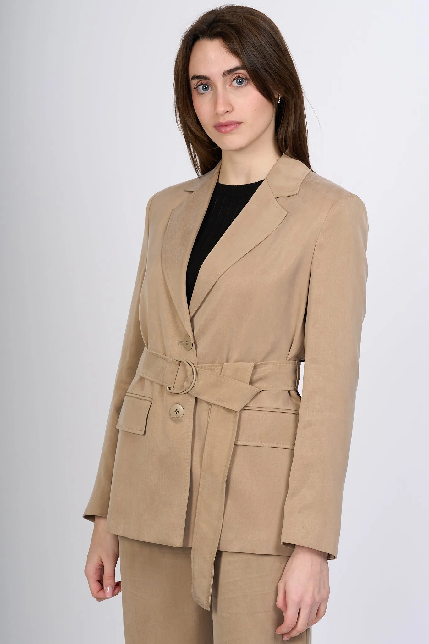 Max Mara Balzer Vaimy in Raso Beige Donna