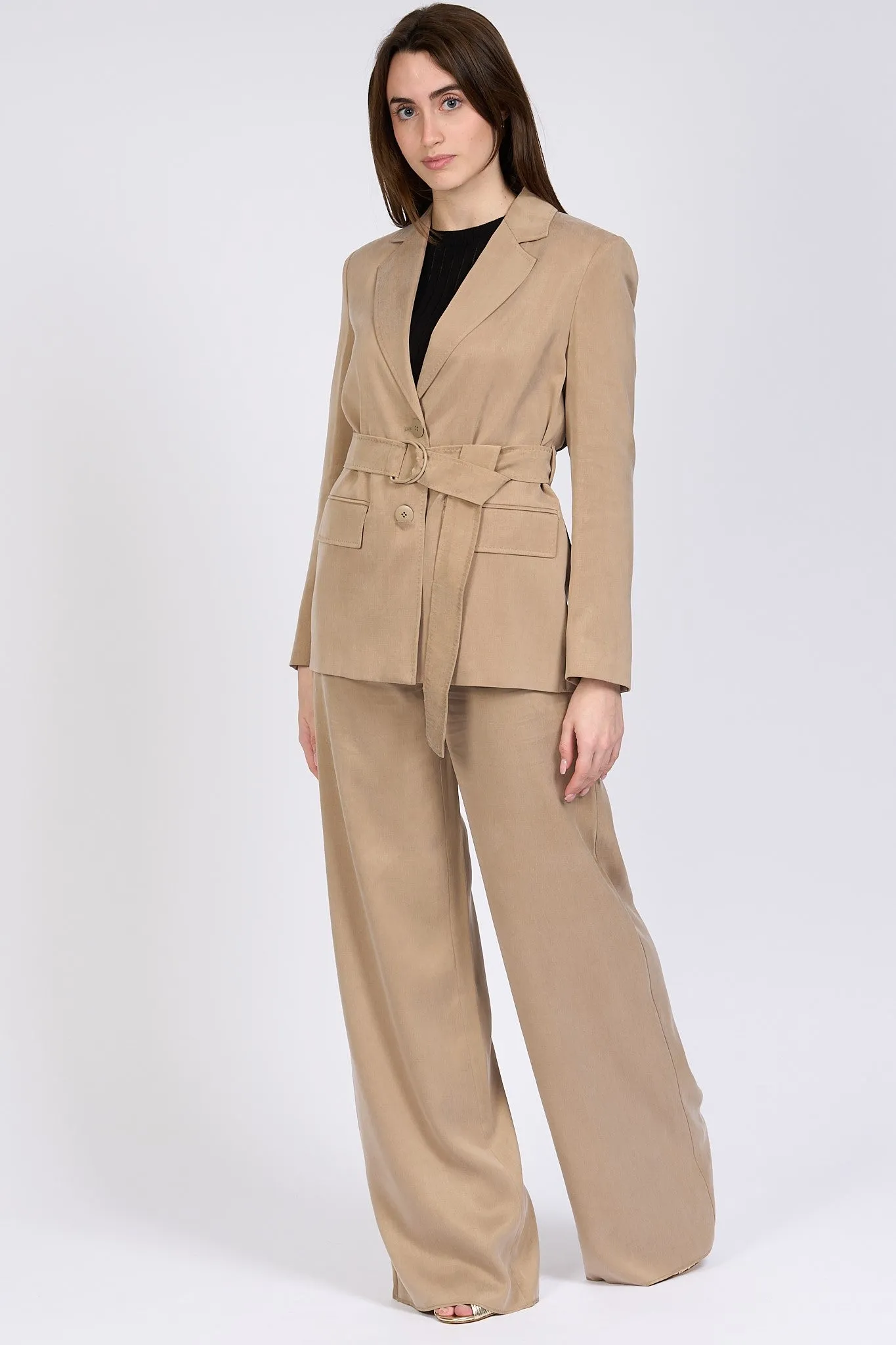 Max Mara Balzer Vaimy in Raso Beige Donna