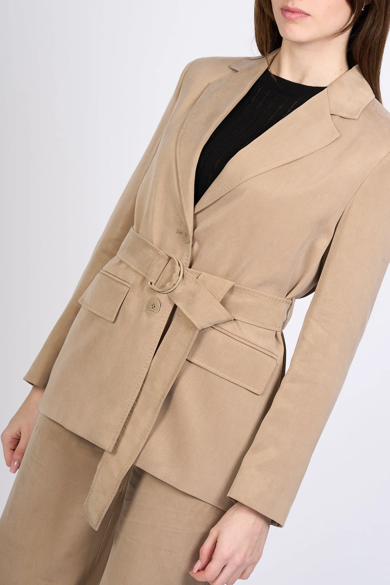 Max Mara Balzer Vaimy in Raso Beige Donna