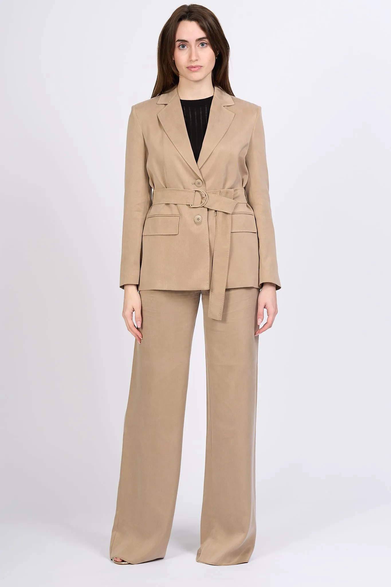 Max Mara Balzer Vaimy in Raso Beige Donna