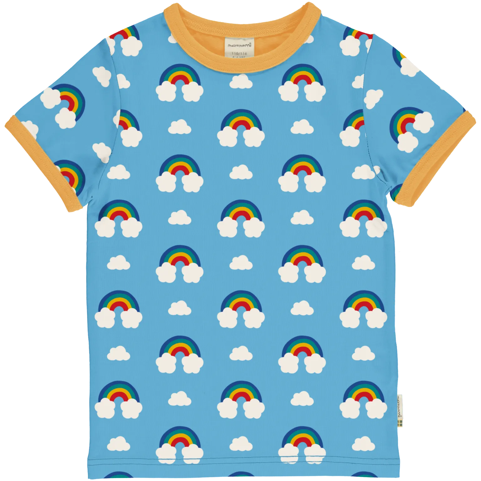 Maxomorra Rainbow Organic Cotton Printed Short Sleeved Top