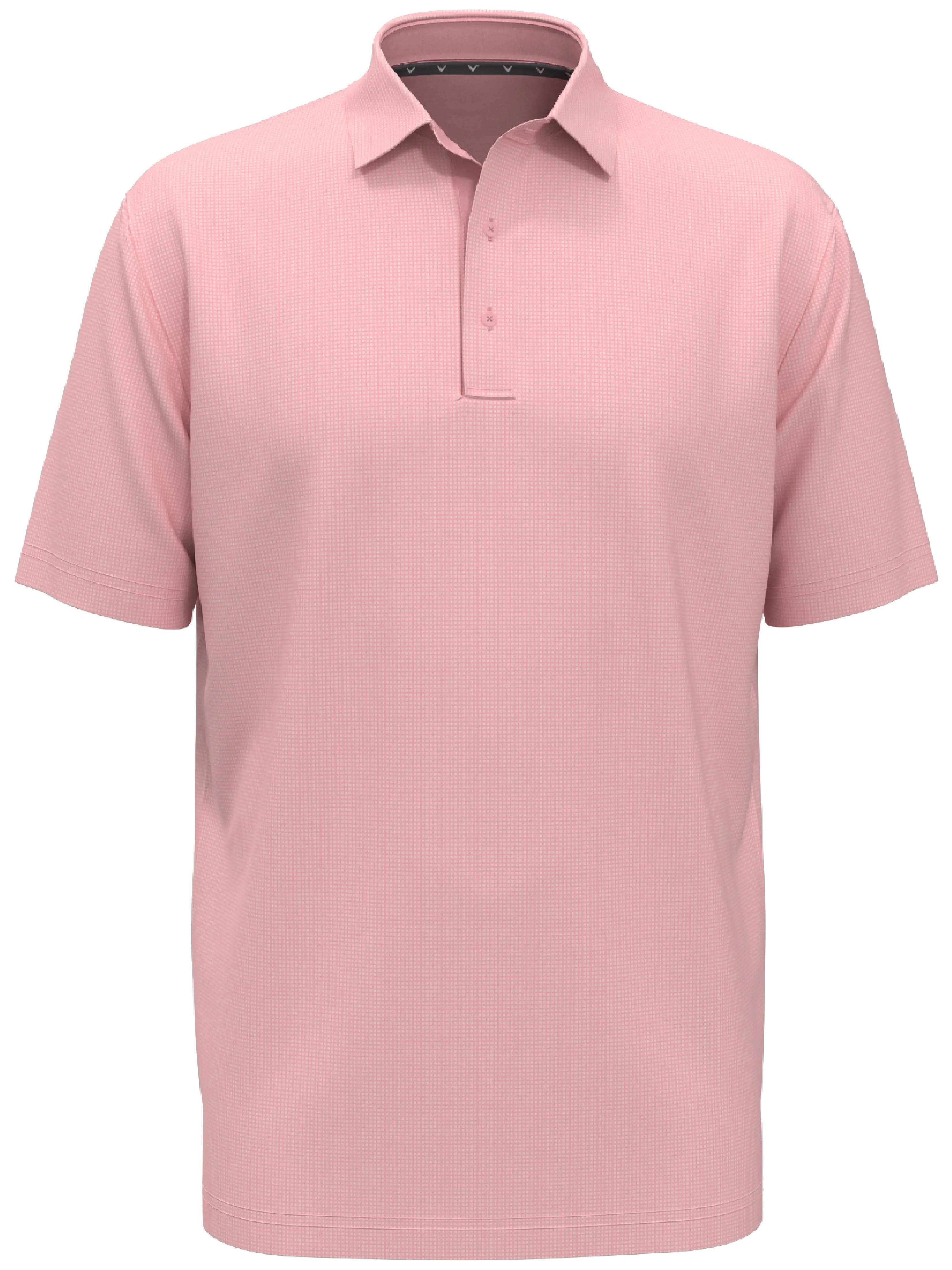 Mens Gingham Print Golf Polo