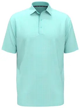 Mens Gingham Print Golf Polo