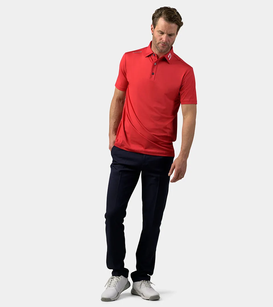 MENS PERFORMANCE GOLF POLO - RED