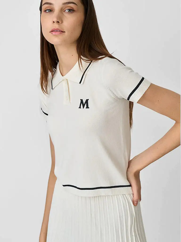 MINUS1 GOLF KNITTED POLO SHIRT