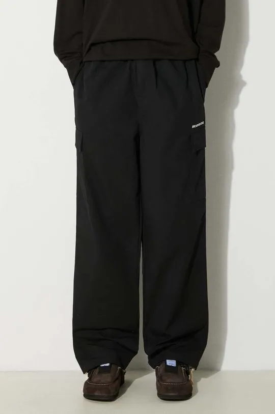 MKI MIYUKI ZOKU cotton trousers Ripstop Cargo Trousers black color RIPSTOP.CARGO.TROUSERS