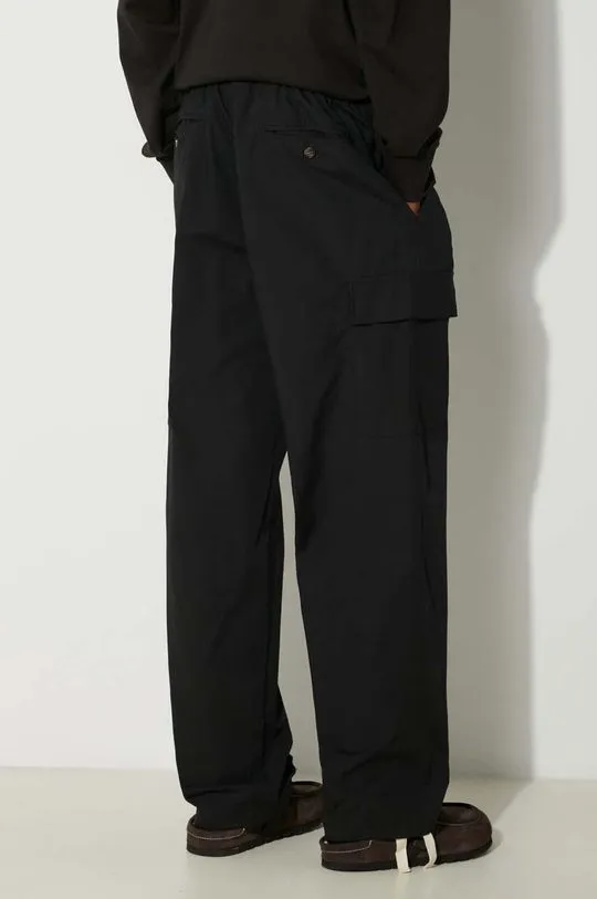 MKI MIYUKI ZOKU cotton trousers Ripstop Cargo Trousers black color RIPSTOP.CARGO.TROUSERS