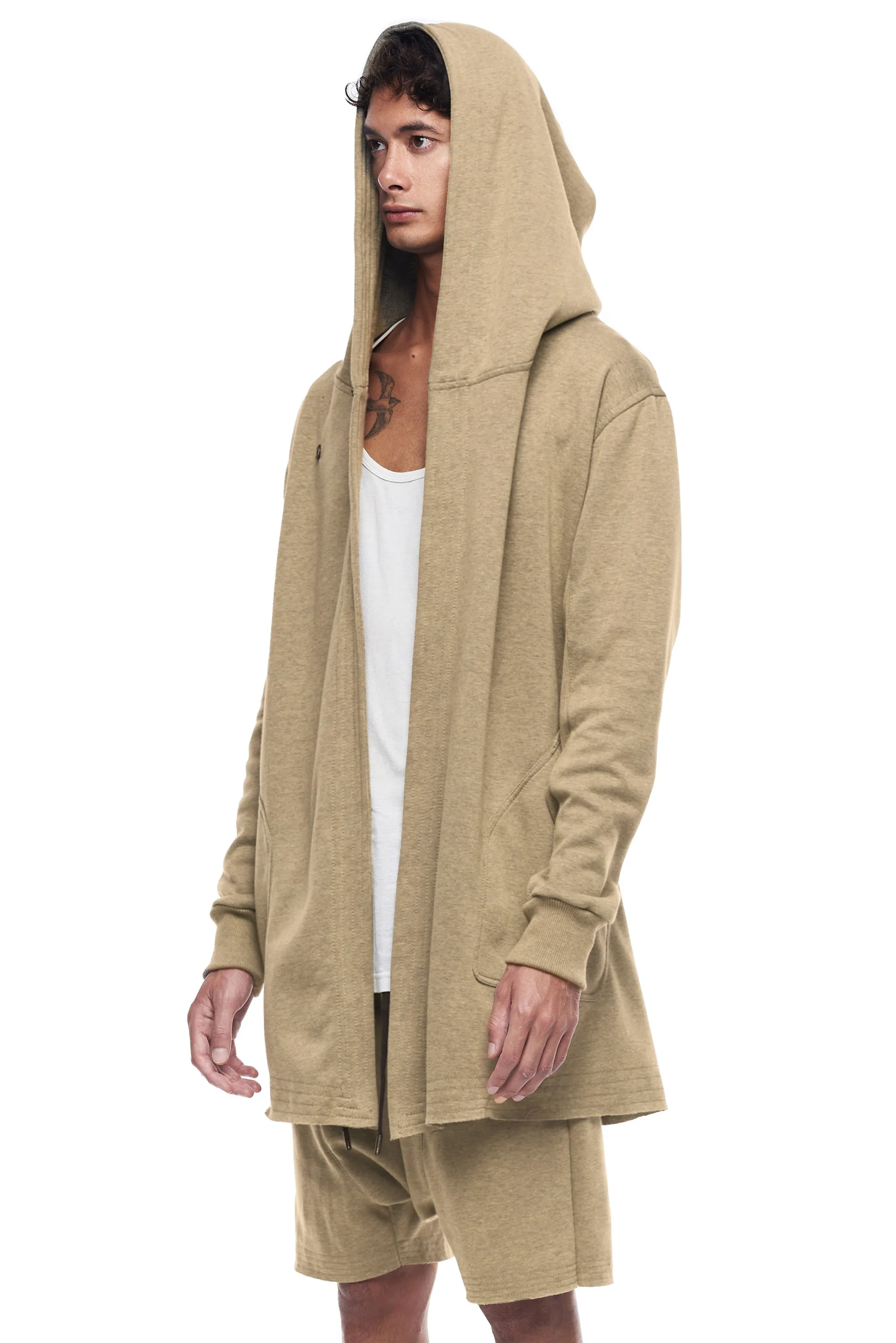 MONK HOODIE IN TAN