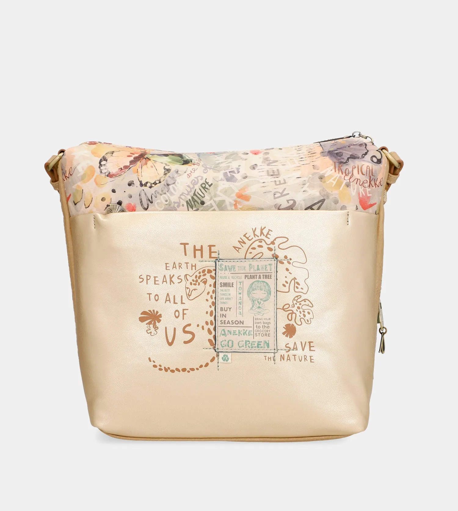 Nature Pachamama golden crossbody bag