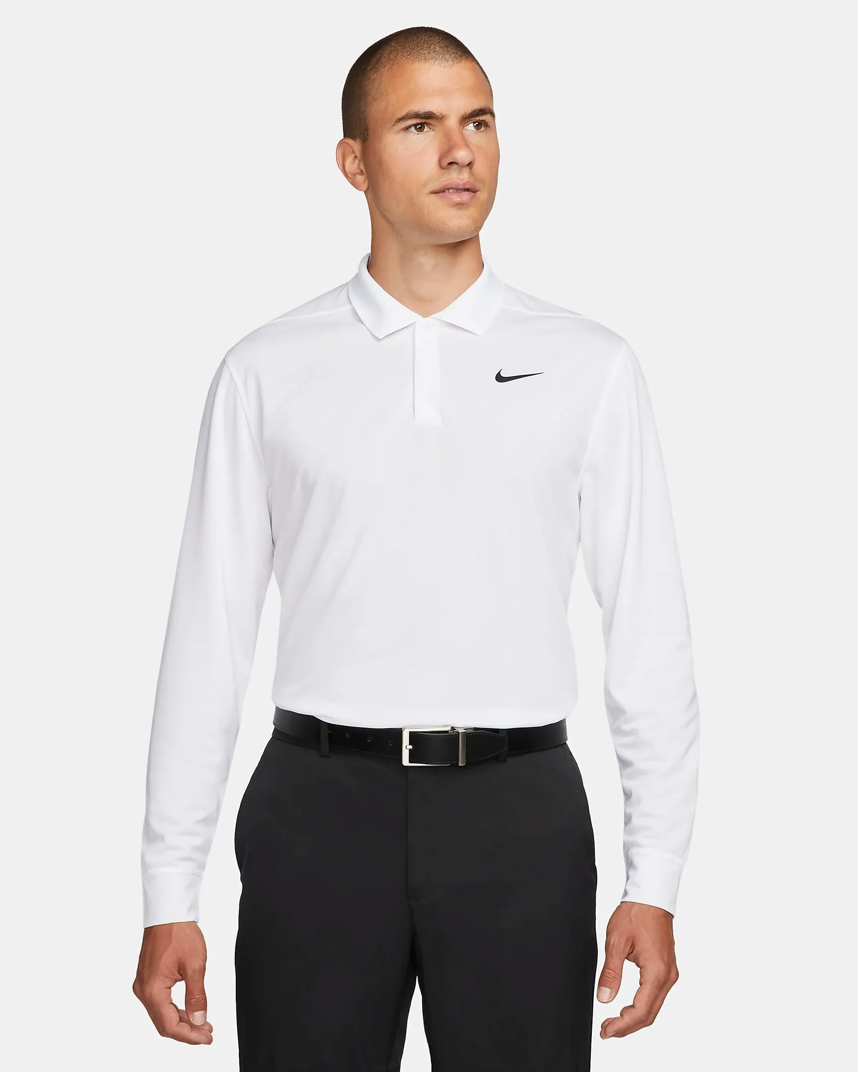 Nike Golf Dri-FIT Victory Long-Sleeve Polo M - White