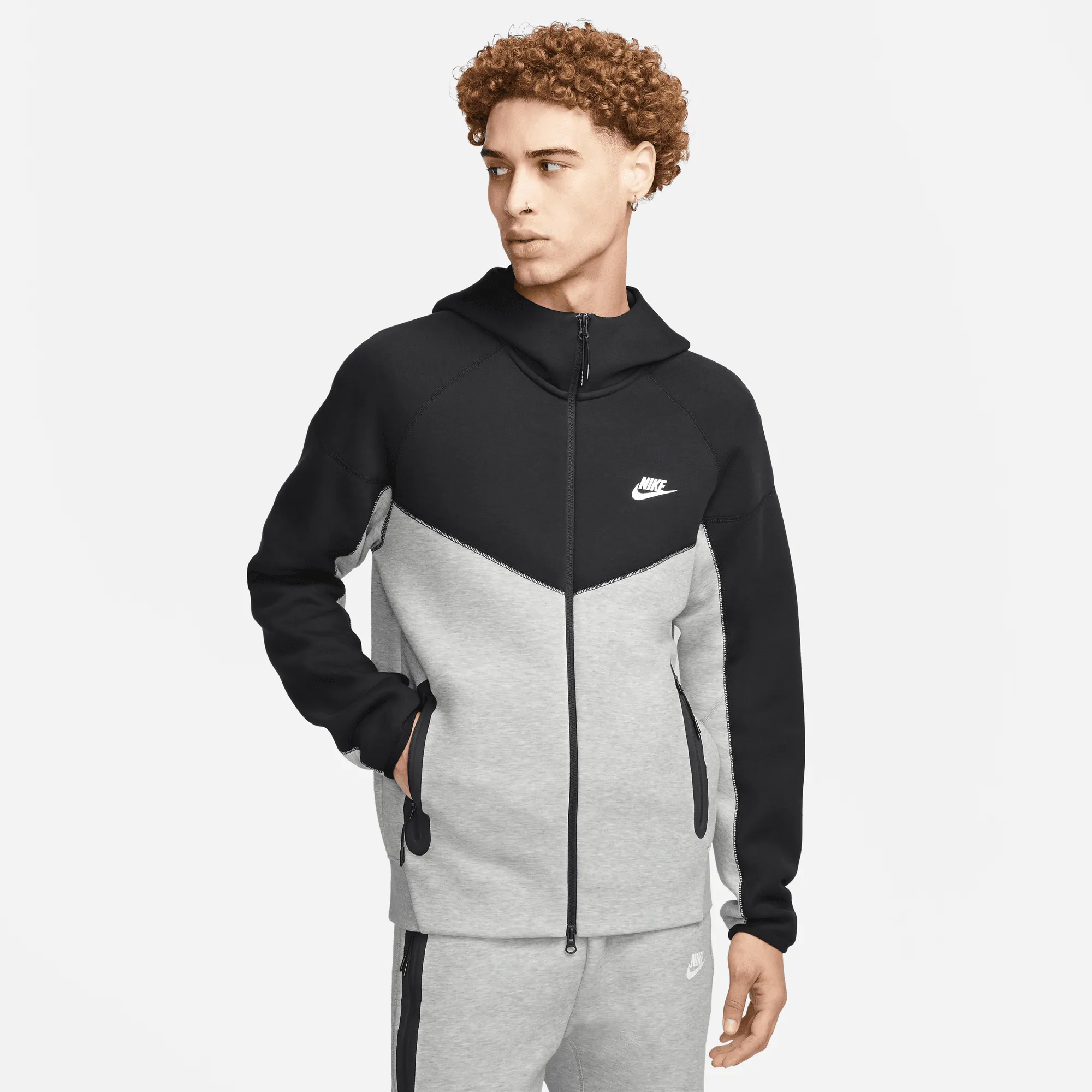 Nike Sportswear Tech Fleece Dark Grey Heather/Black Windrunner