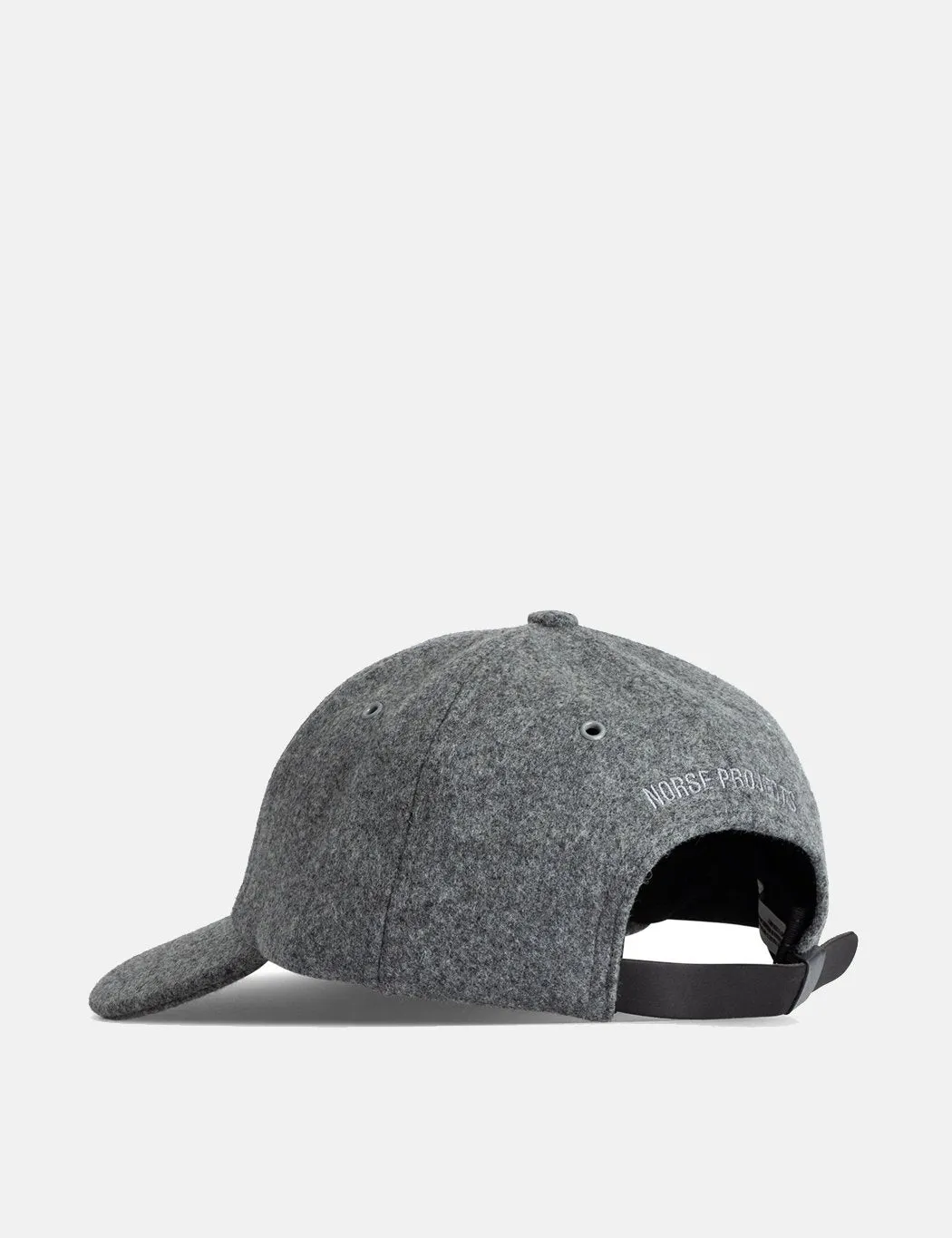 Norse Projects Wool Sports Cap - Light Grey Melange