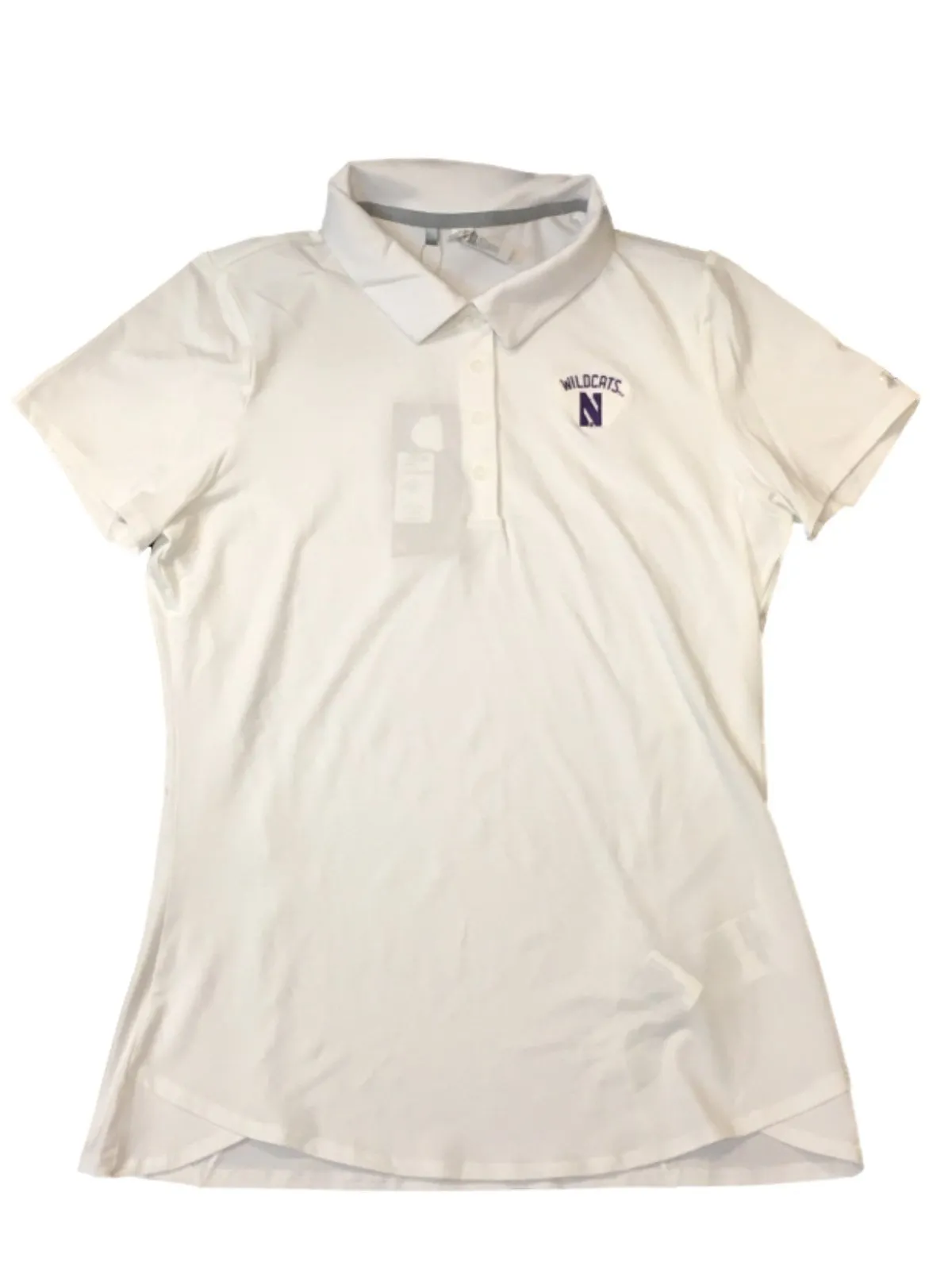 Northwestern Wildcats Under Amour Heatgear WOMENS White Golf Polo T-Shirt (M)