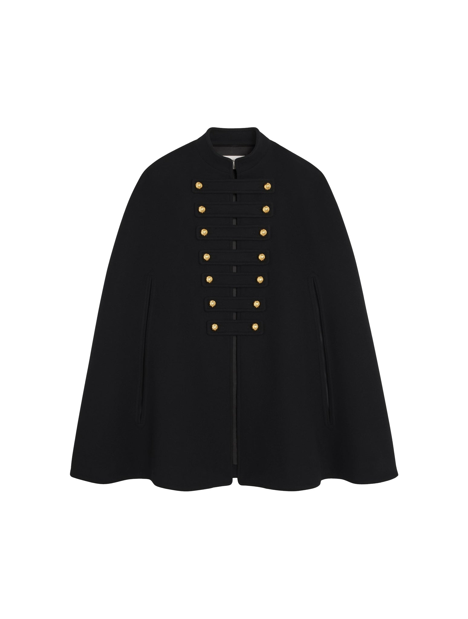 Officer cape in wool cloth and cashmere