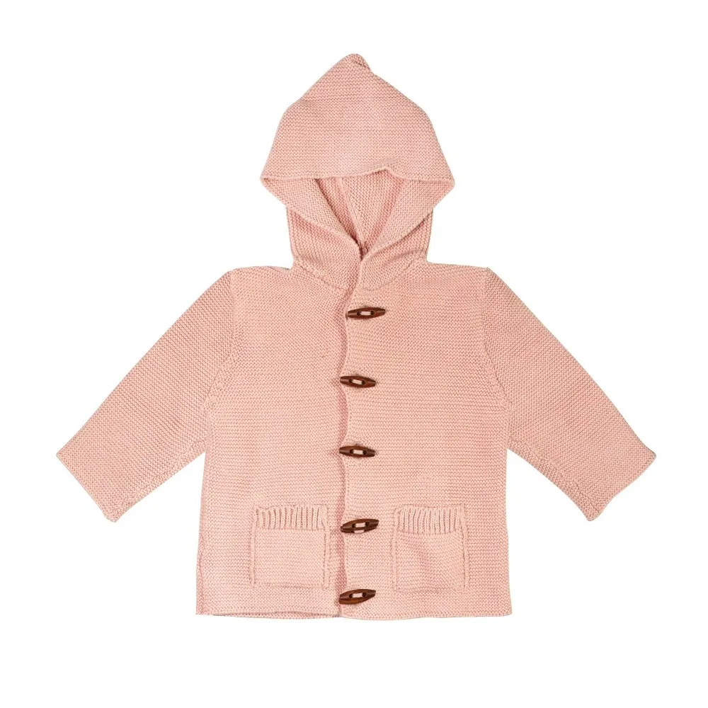 Organic Bristol Sweater Jacket in Pink Pearl