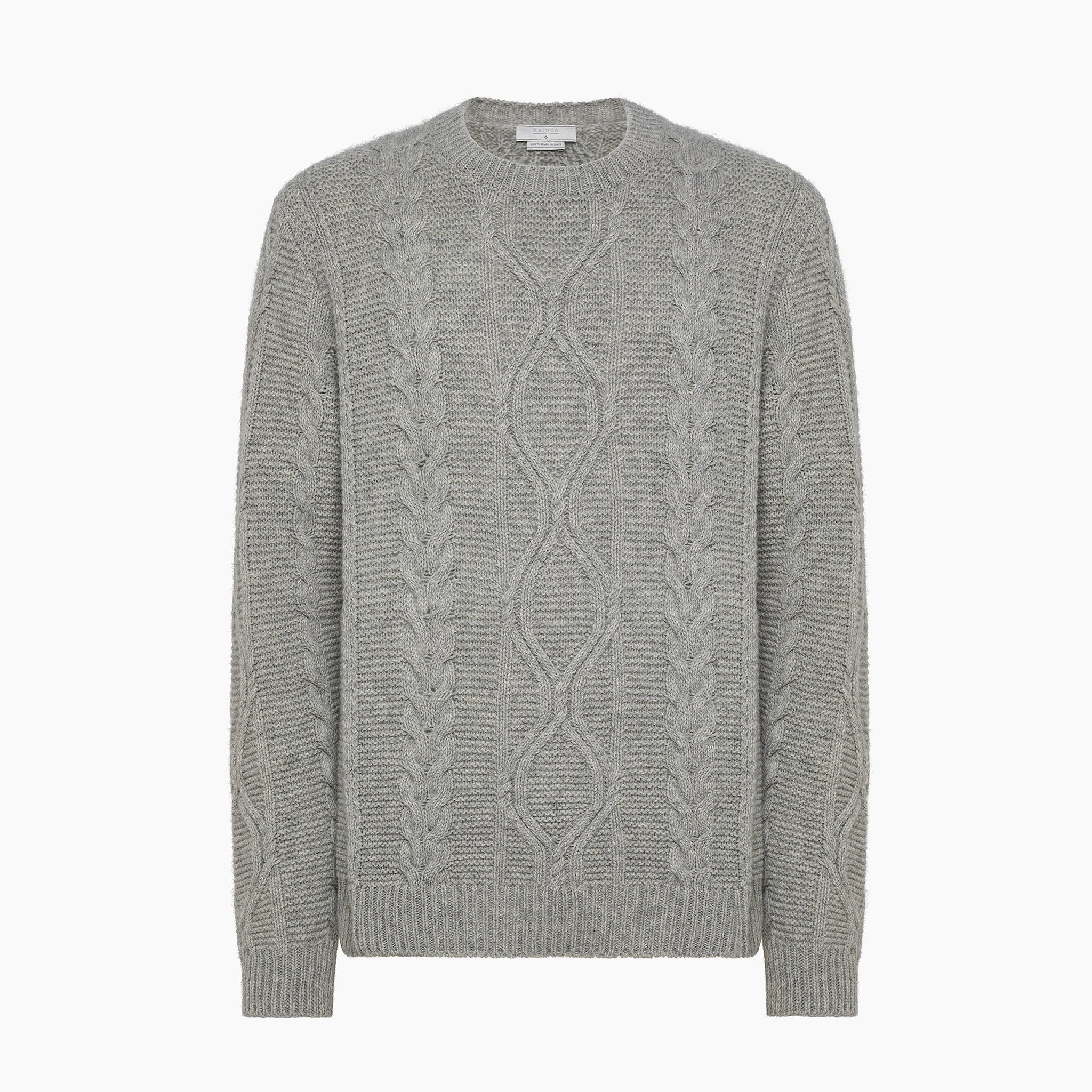 Orson knitted crew neck jumper in alpaca and yak wool