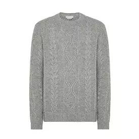 Orson knitted crew neck jumper in alpaca and yak wool