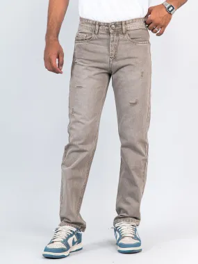 Pastel Brown Slim Fit Denim Jeans