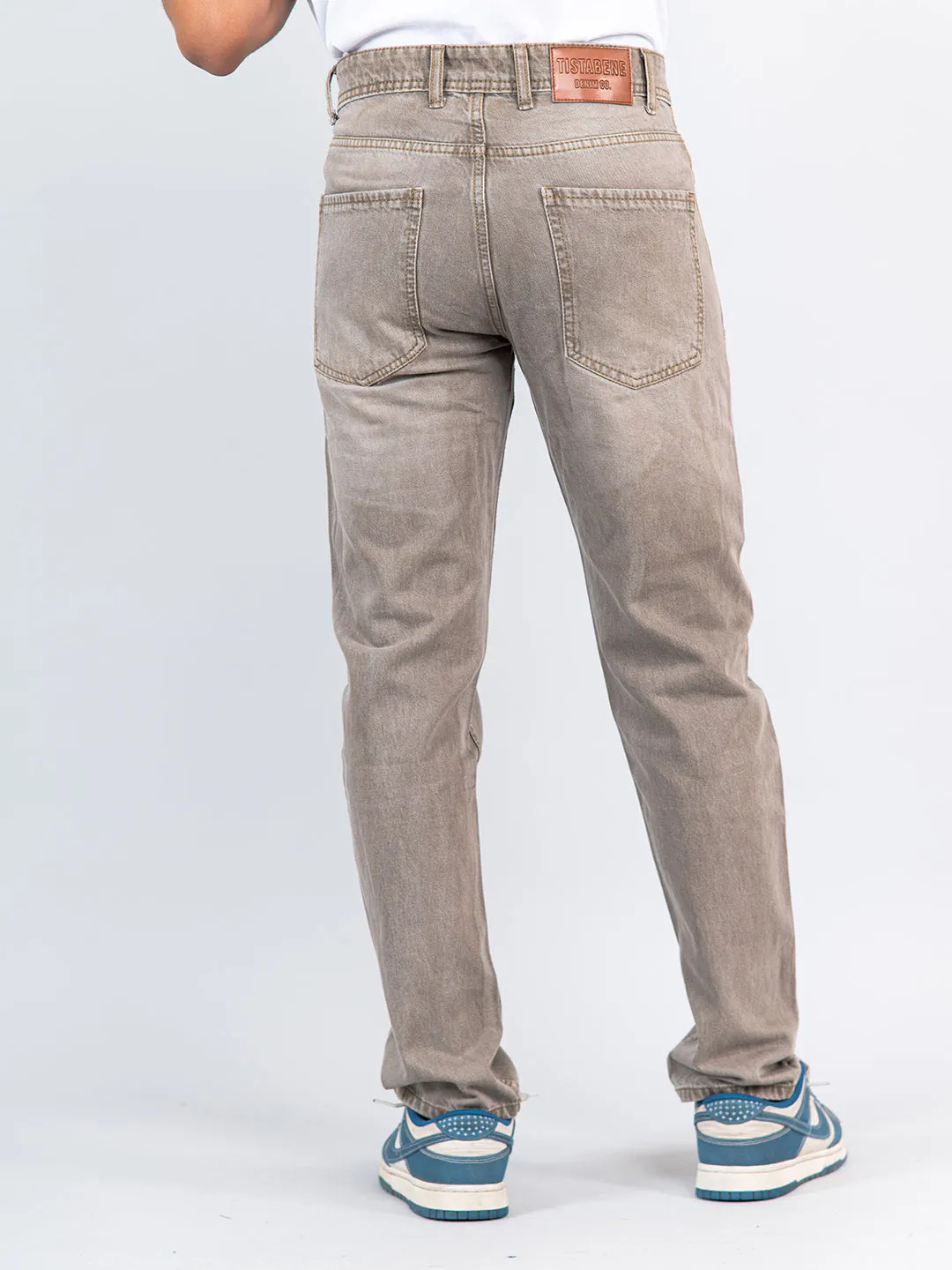 Pastel Brown Slim Fit Denim Jeans