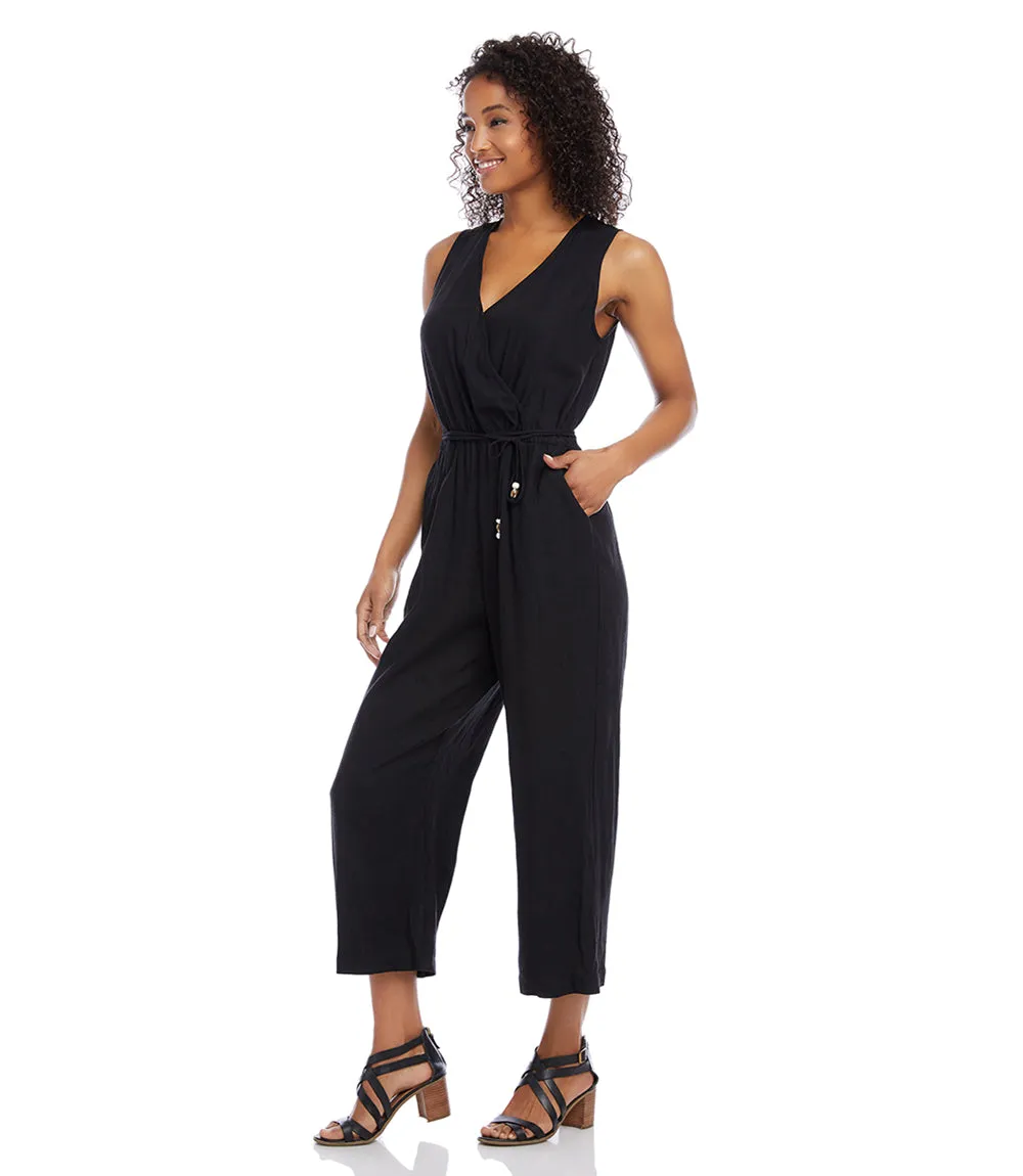 Petite Size Cropped Jumpsuit