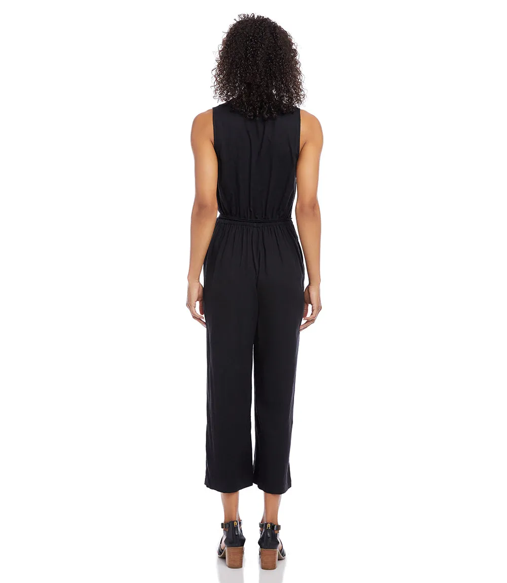 Petite Size Cropped Jumpsuit