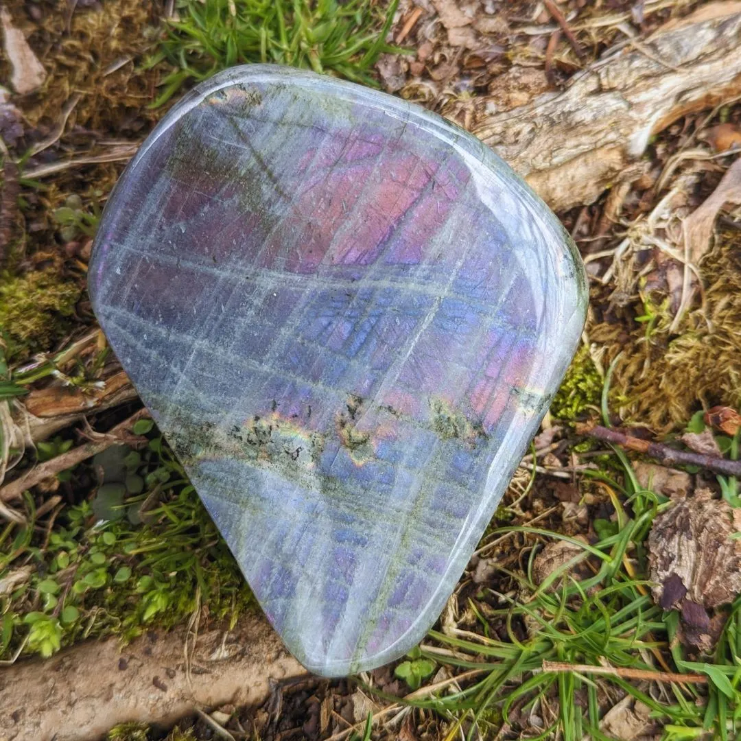 Pink and Purple Flash! Labradorite Free Form Carvings ~ A Tucson Gem Show Find!