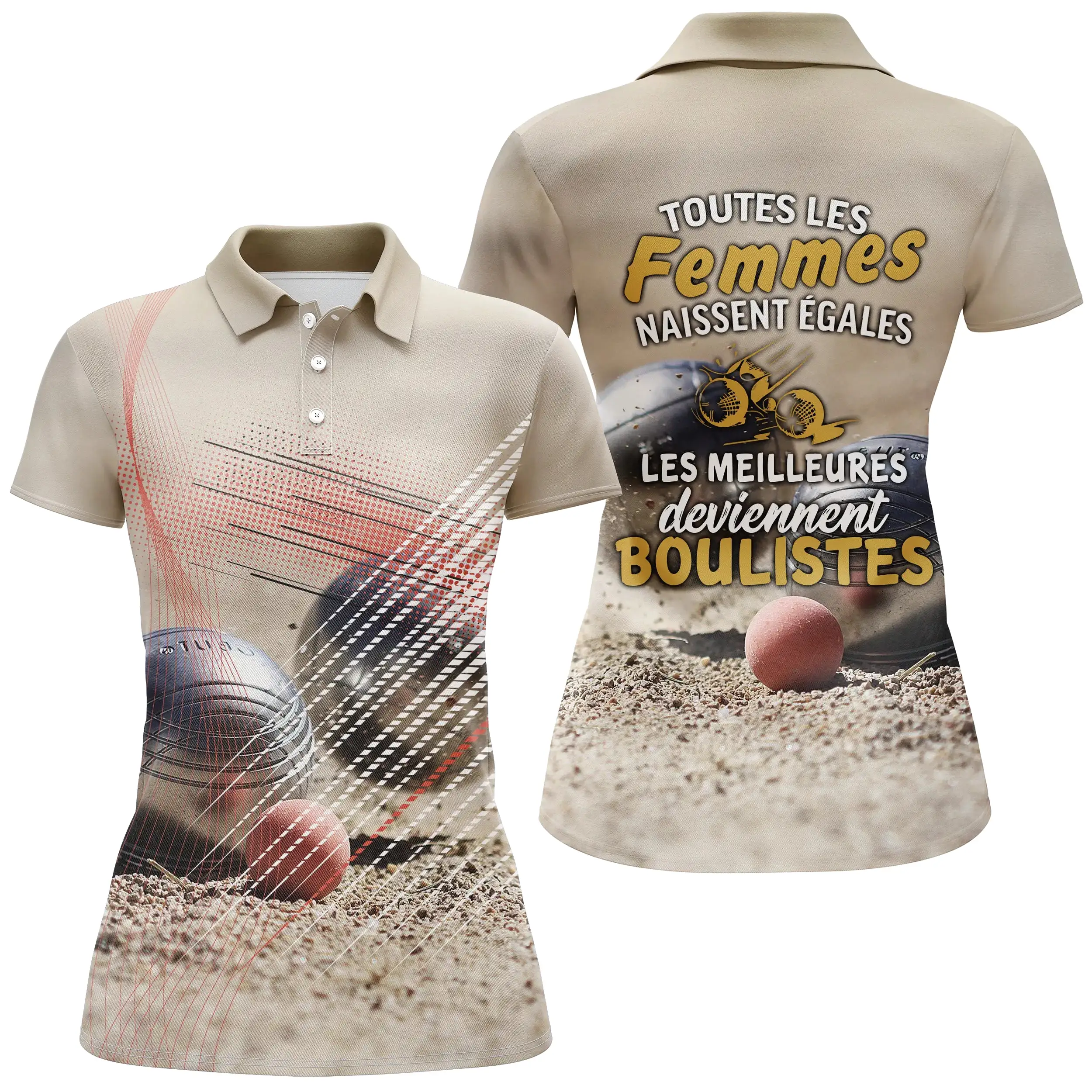 Polo Pétanque, Cadeau Humour Bouliste, Les Meilleurs Deviennent Boulistes - CT31112229