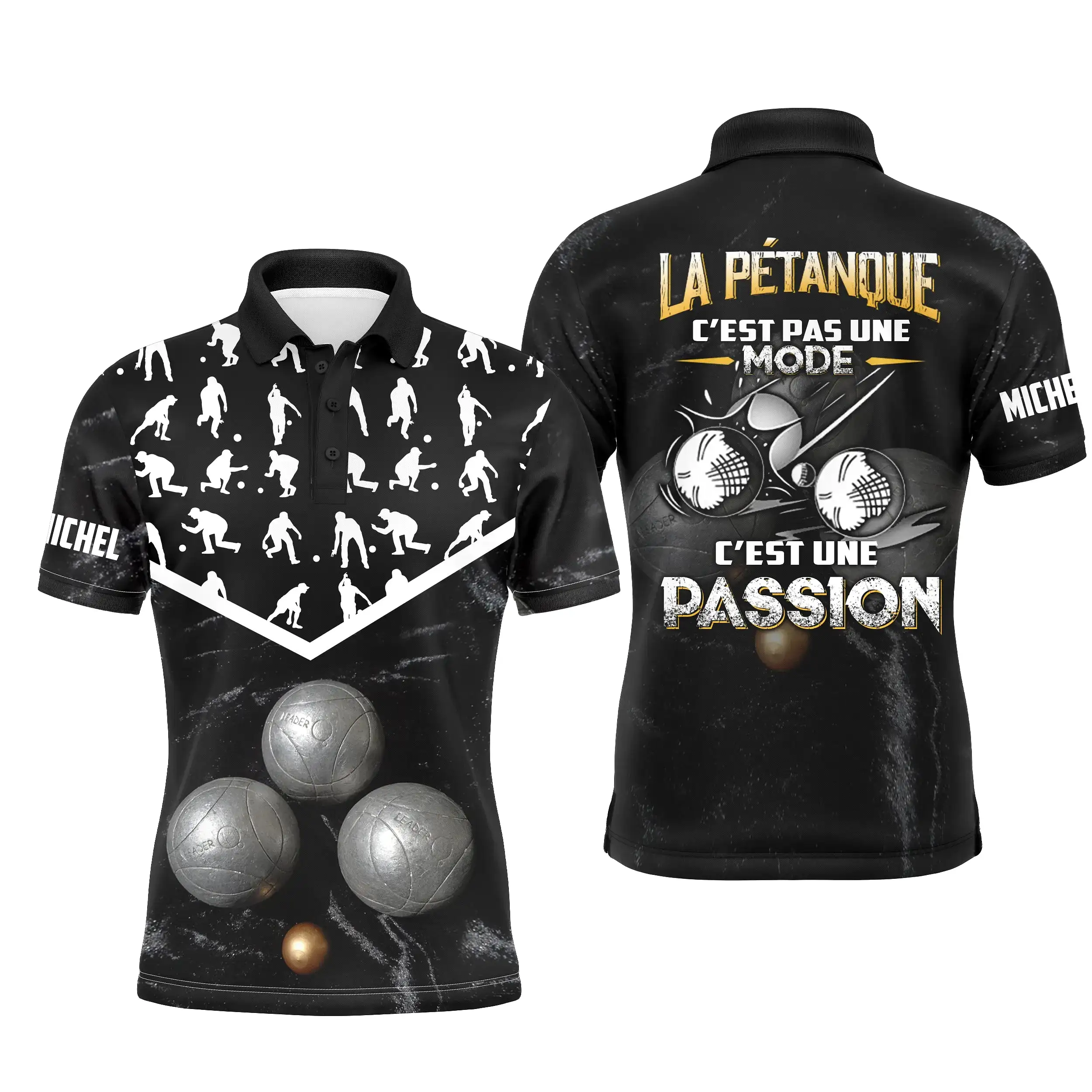 Polo Pétanque Femme Homme, Cadeau Humour Bouliste, Pétanque C'est Une Passion - CT02122230