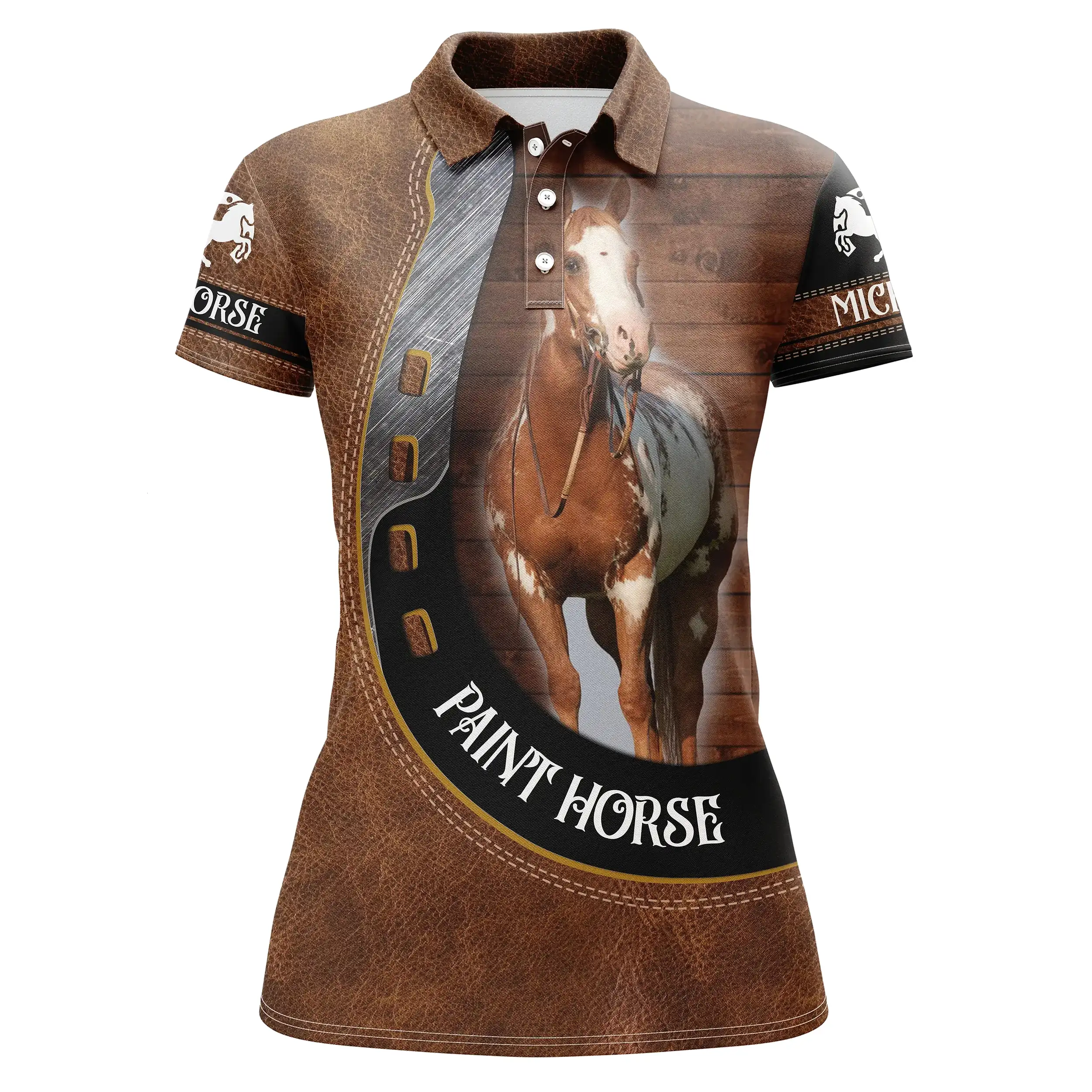 Polo quitation Homme Femme, Paint Horse, Cadeau Peronnalisé Fan des chevaux - CT05072208P