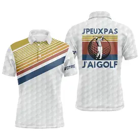 Polo Shirt Pour Homme et Femme, Cadeau Golfeur Personnalisé, Polo à Séchage Rapide, J'peux Pas, J'ai Golf, Style Vintage, Polo d