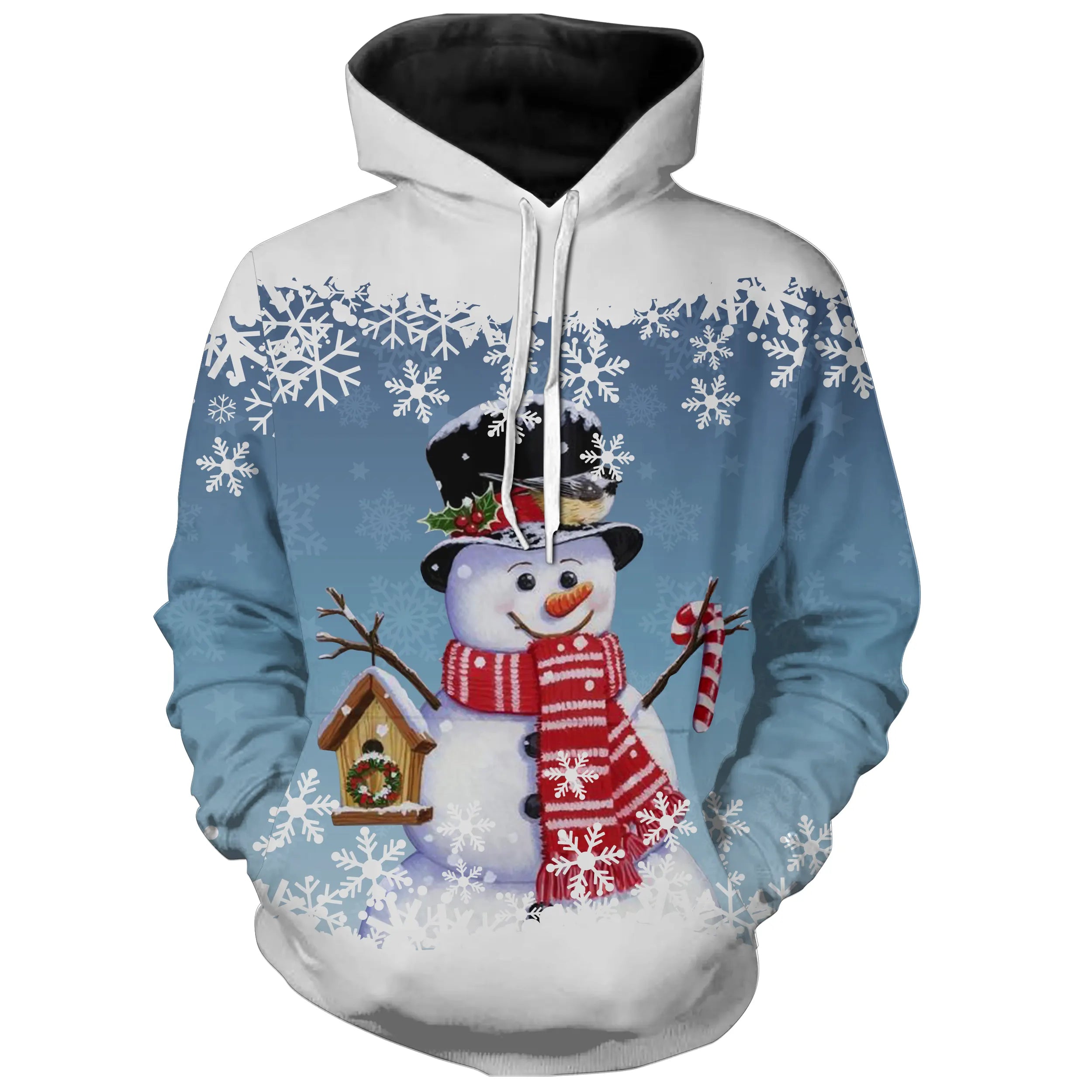 Pull Hivernal Festif: Bonhomme de Neige Souriant Avec Accessoires de Nol - CT04112333