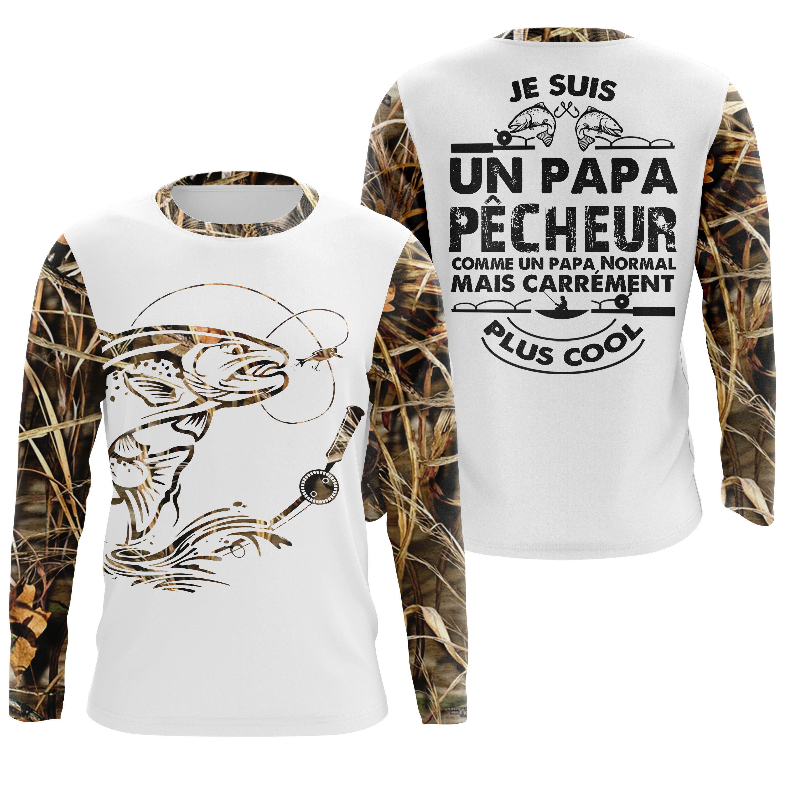 Pêche De La Truite Au Leurre Souple, Cadeau Humour Papa Pêcheur, Confortable, Respirant, Parfait pour les Héros de la Pêche - CT