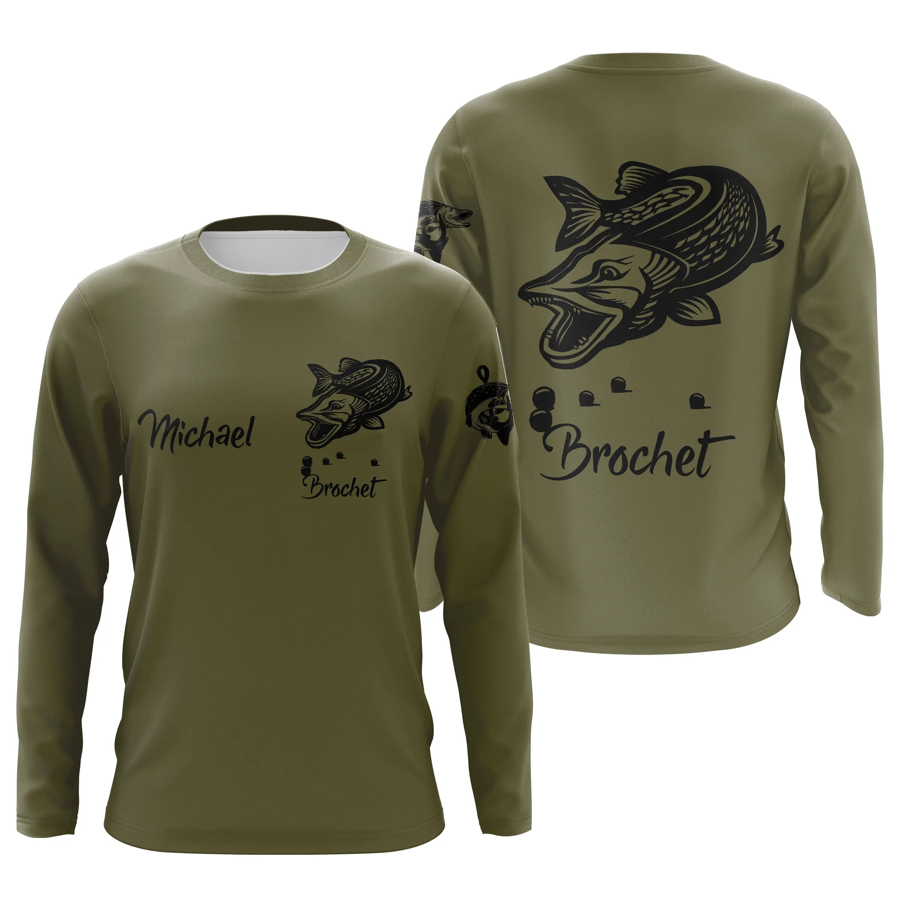 Pêche du Brochet, Pêche aux Carnassiers, Cadeau Original Pêcheur, Tee Shirt, Sweat à capuche, Vêtement Anti UV, Cadeau Personnal