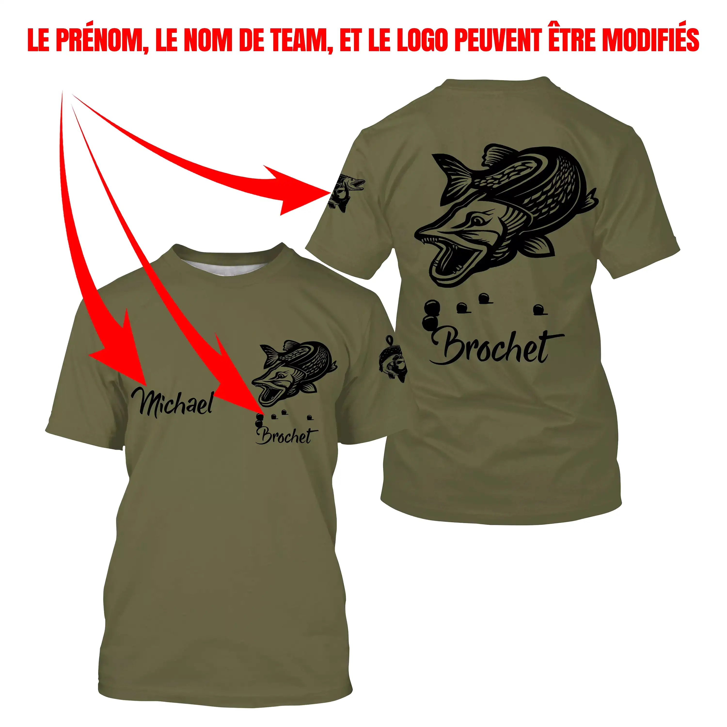 Pêche du Brochet, Pêche aux Carnassiers, Cadeau Original Pêcheur, Tee Shirt, Sweat à capuche, Vêtement Anti UV, Cadeau Personnal