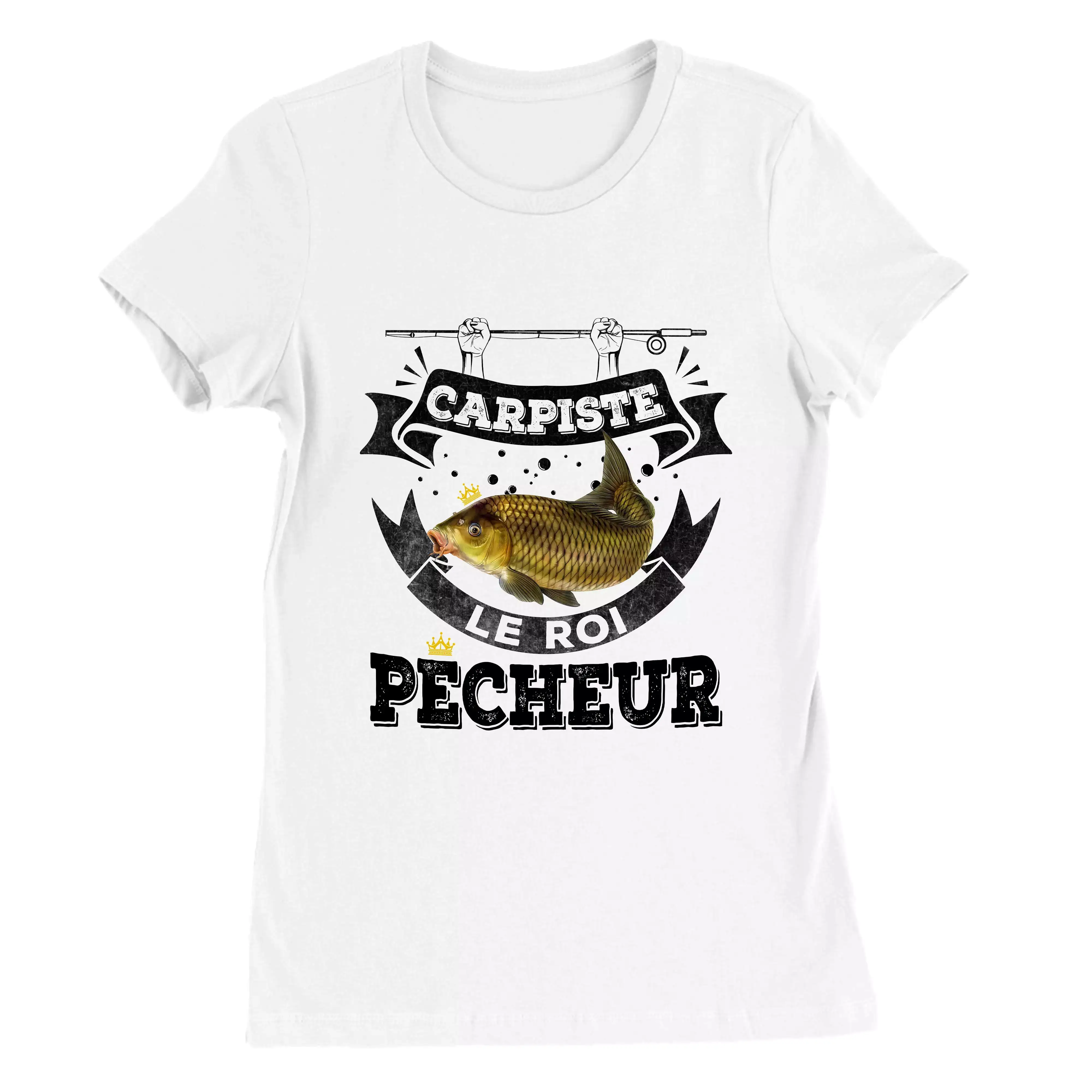 Pêcheur Carpiste, Cadeau Pour Pêcheur, Tee Shirt Homme et Femme, Carpiste Le Roi Pêcheur - CTS29042212