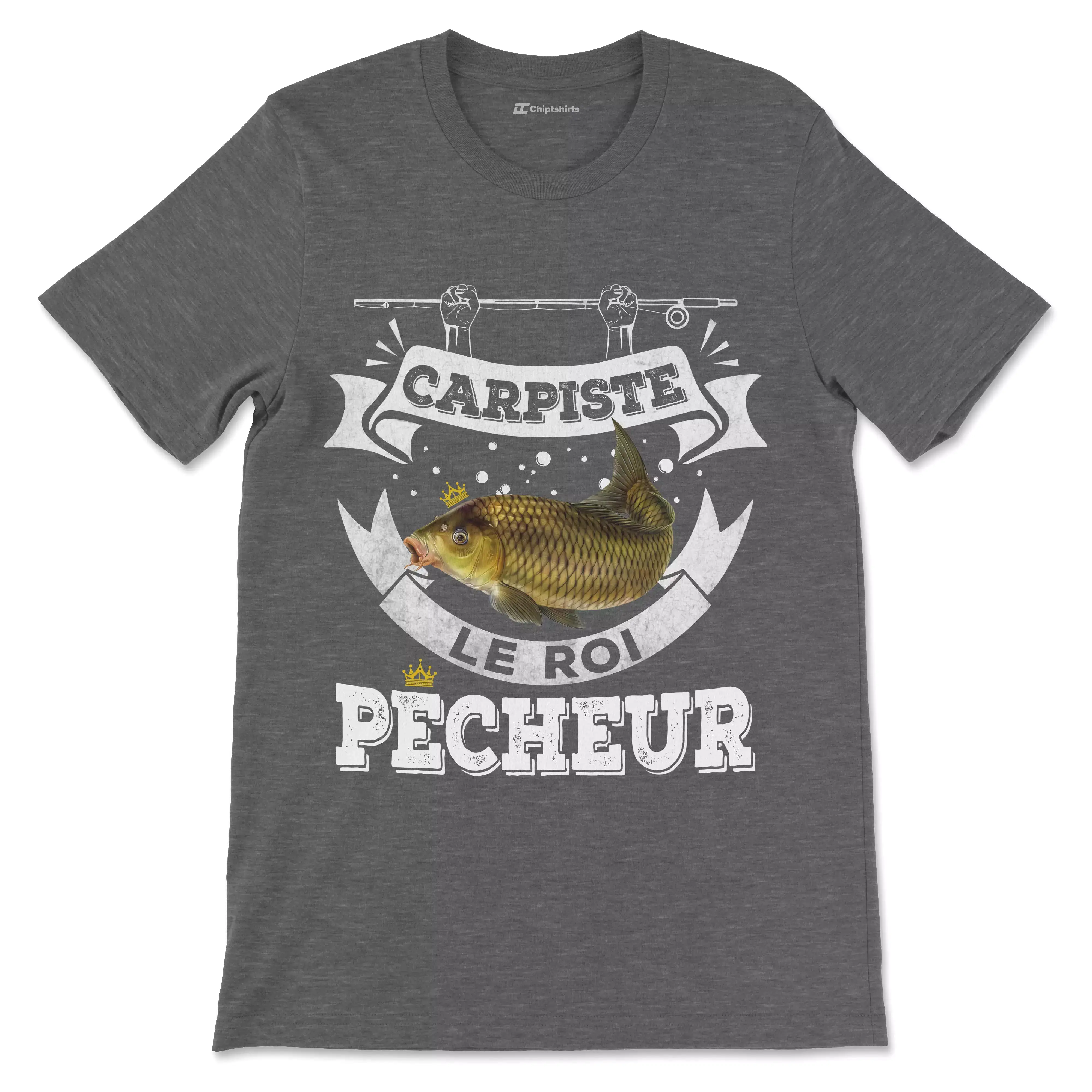 Pêcheur Carpiste, Cadeau Pour Pêcheur, Tee Shirt Homme et Femme, Carpiste Le Roi Pêcheur - CTS29042212