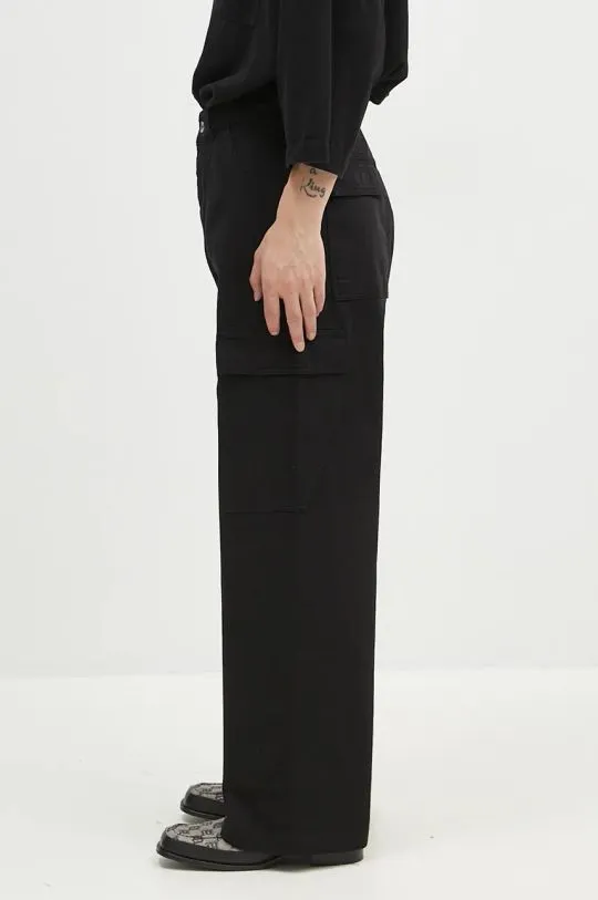 Rick Owens cotton trousers Cargo Trousers black color DU02D2354.TW