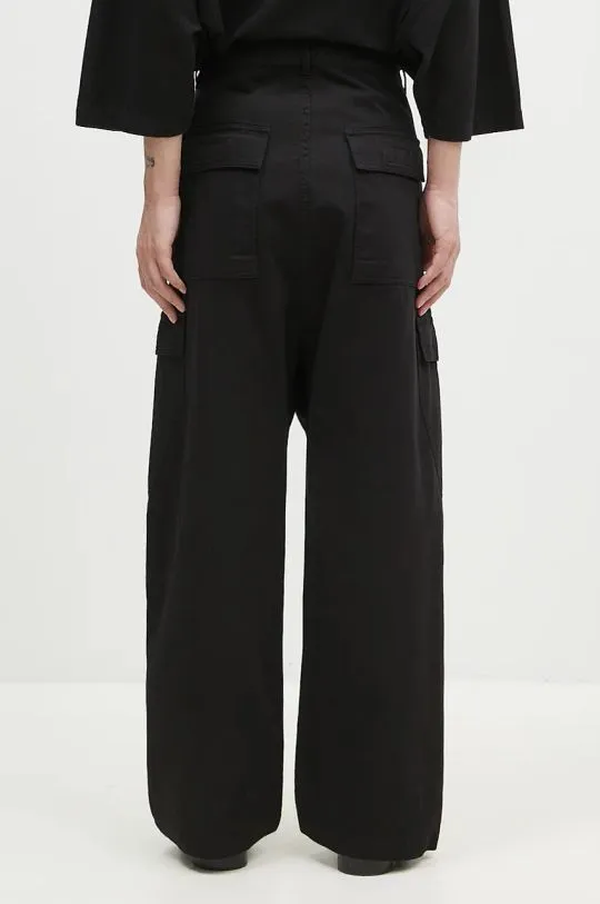 Rick Owens cotton trousers Cargo Trousers black color DU02D2354.TW