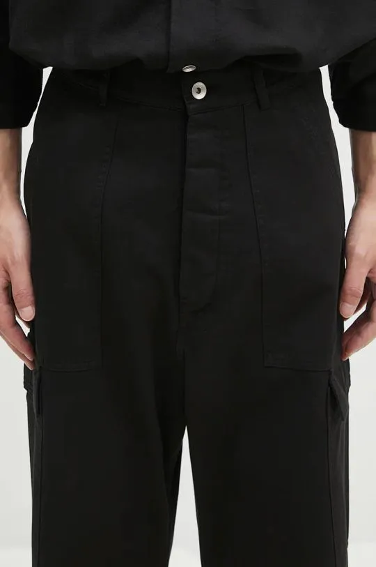 Rick Owens cotton trousers Cargo Trousers black color DU02D2354.TW