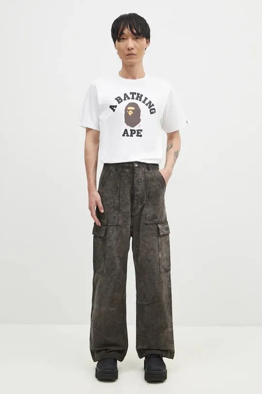 Rick Owens cotton trousers Cargo Trousers gray color DU02D2354.MO